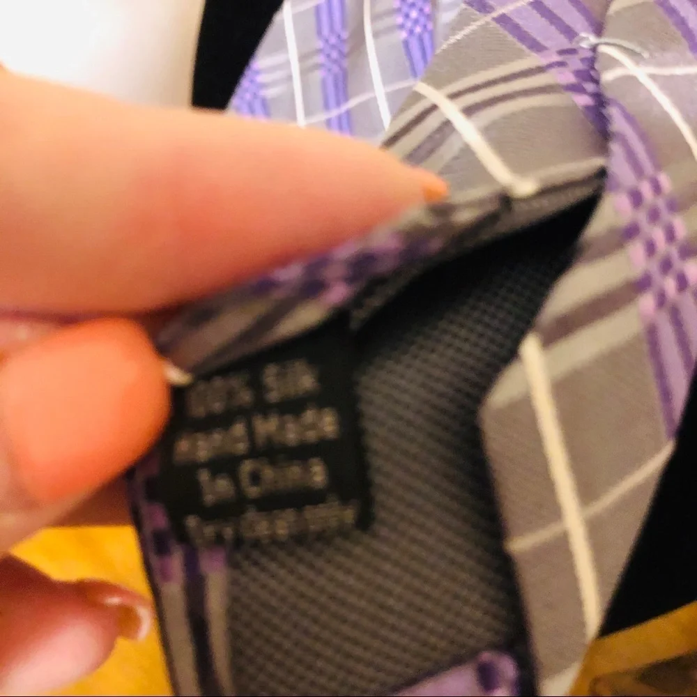 Pronto Uomo Platinum Narrow Tie Purple Stripe